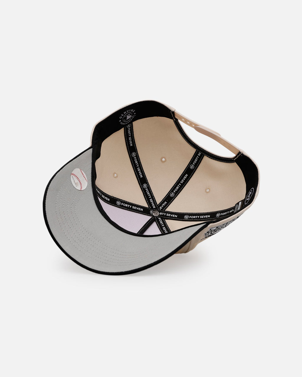 47 Brand Atlanta Braves 'Herringbone' 47 Offside Snapback Natural/Black