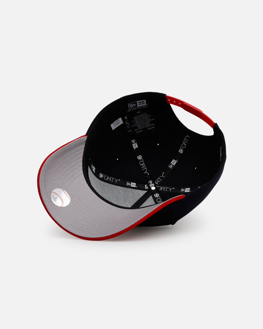 New Era Atlanta Braves 'Homage' 9FORTY A-Frame Snapback Navy/Red