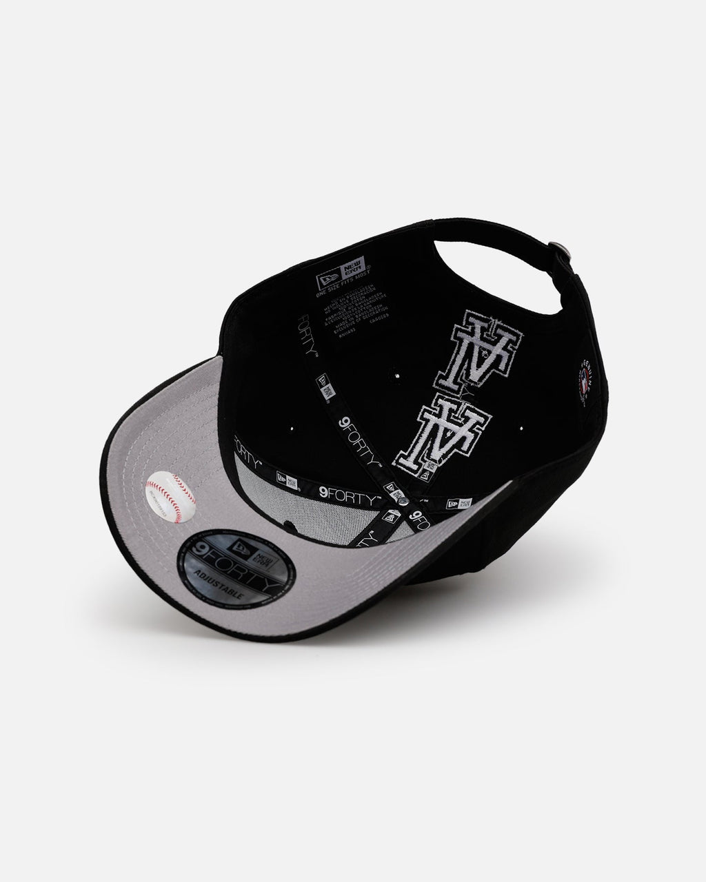 New Era Los Angeles Dodgers 'Spine' 9FORTY A-Frame Strapback Black/White
