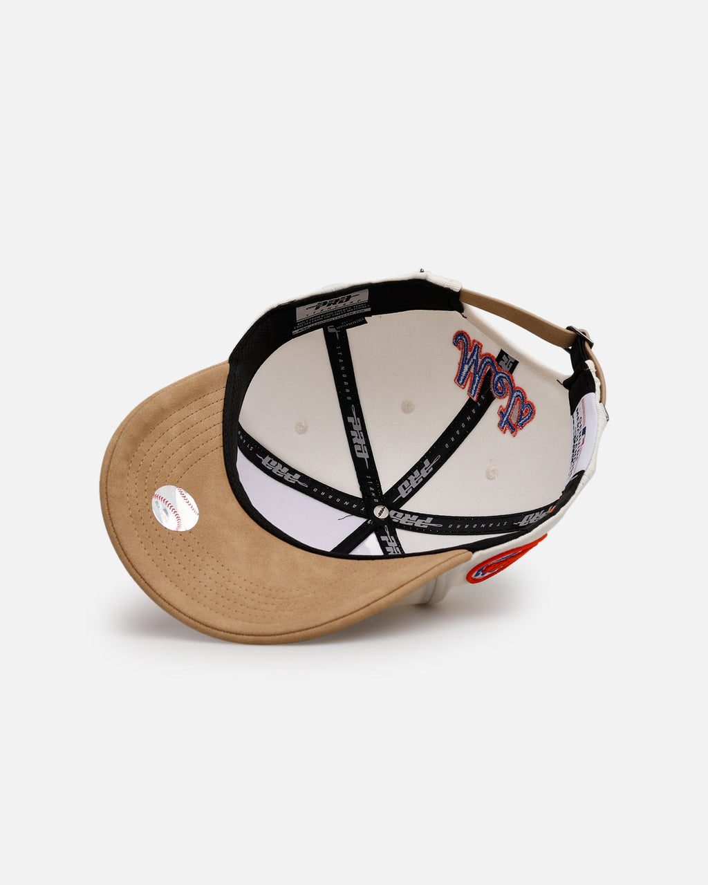 Pro Standard New York Mets 'Signature Suede' Pro Pinch Strapback Eggshell