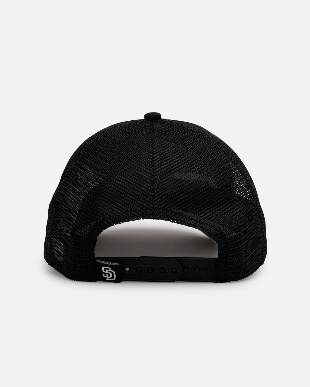 New Era San Diego Padres 'Distressed' 9FORTY A-Frame Trucker Snapback Black/White