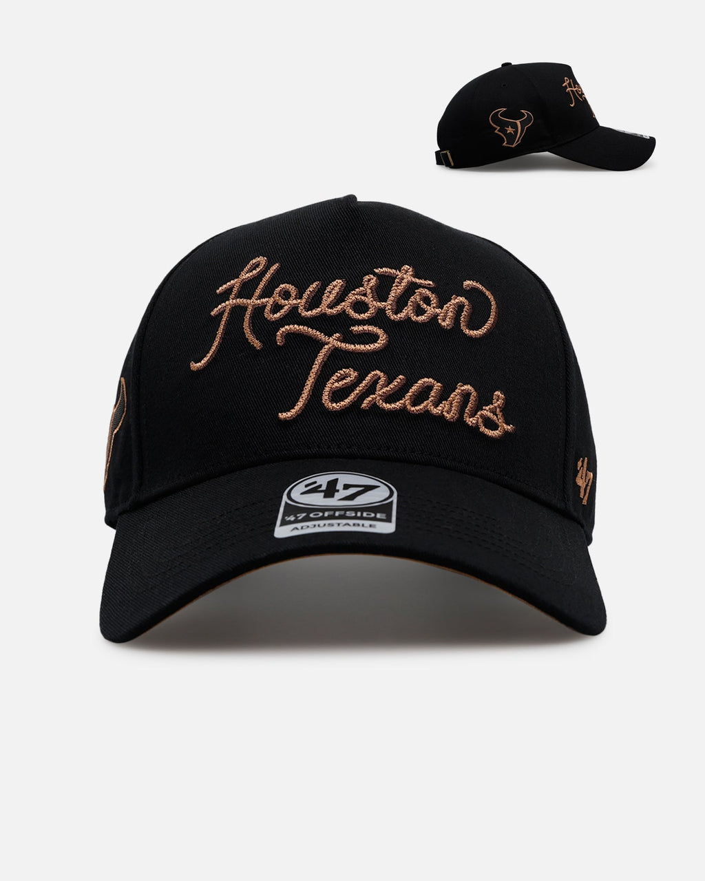 47 Brand Houston Texans 'Round Em Up' '47 Offside Strapback Black