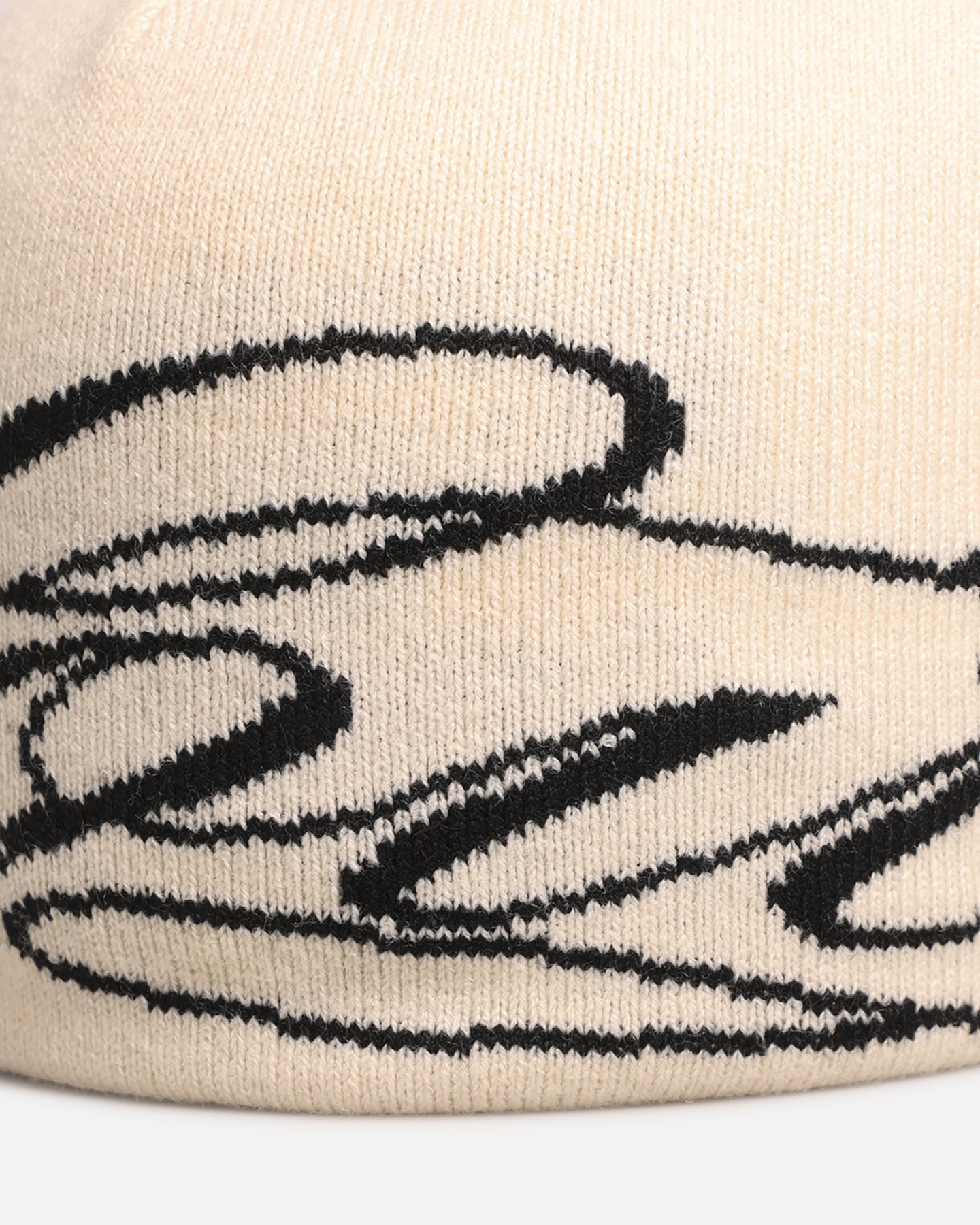 Loiter Skull Knit Beanie Off White