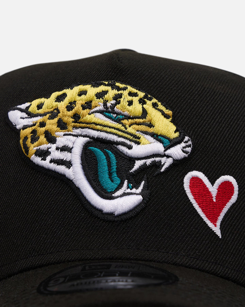 New Era Jacksonville Jaguars 'Team Color Hearts' 9FORTY A-Frame Snapback Official Team Color