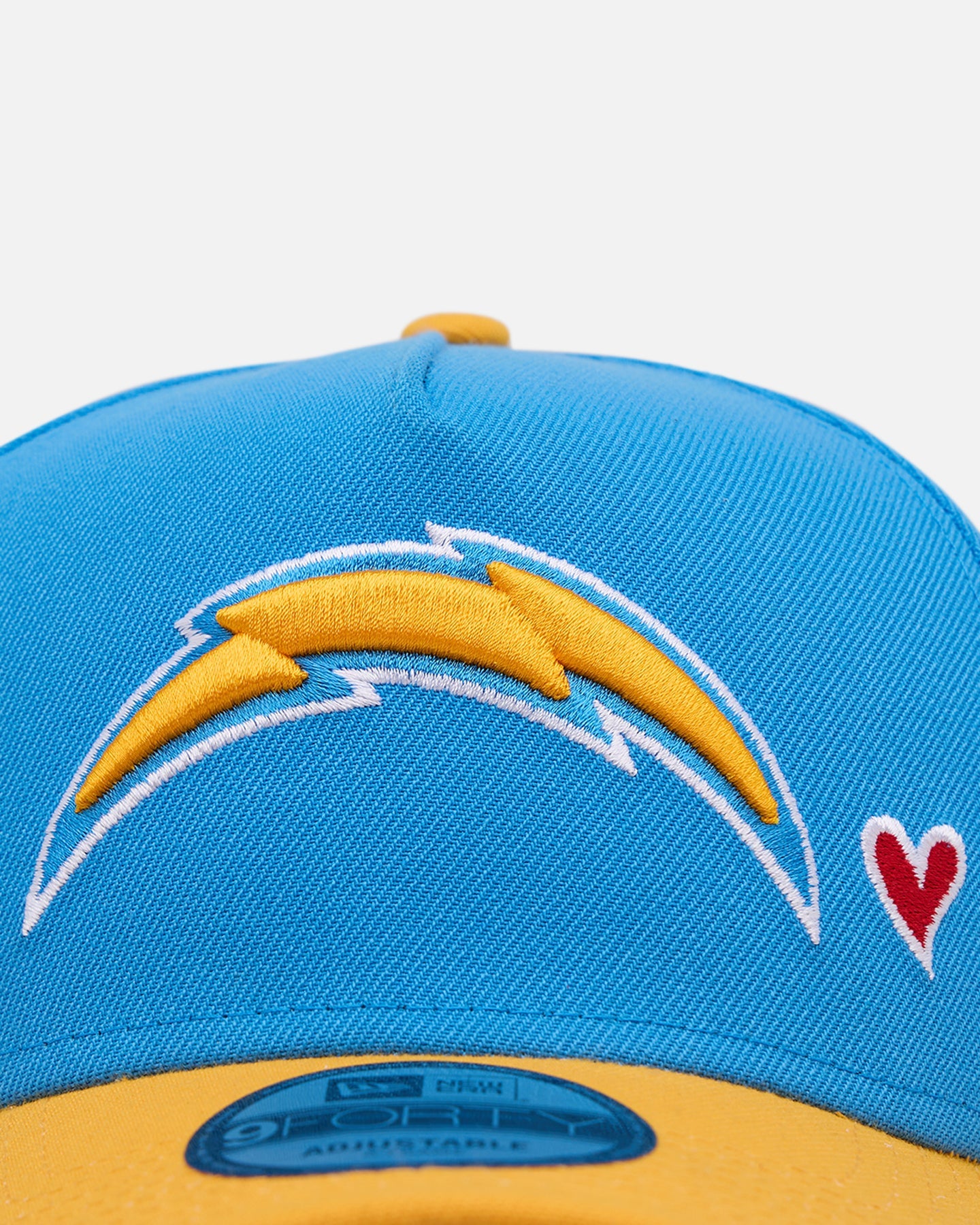 New Era Los Angeles Chargers 'Team Color Hearts' 9FORTY A-Frame Snapback Official Team Color