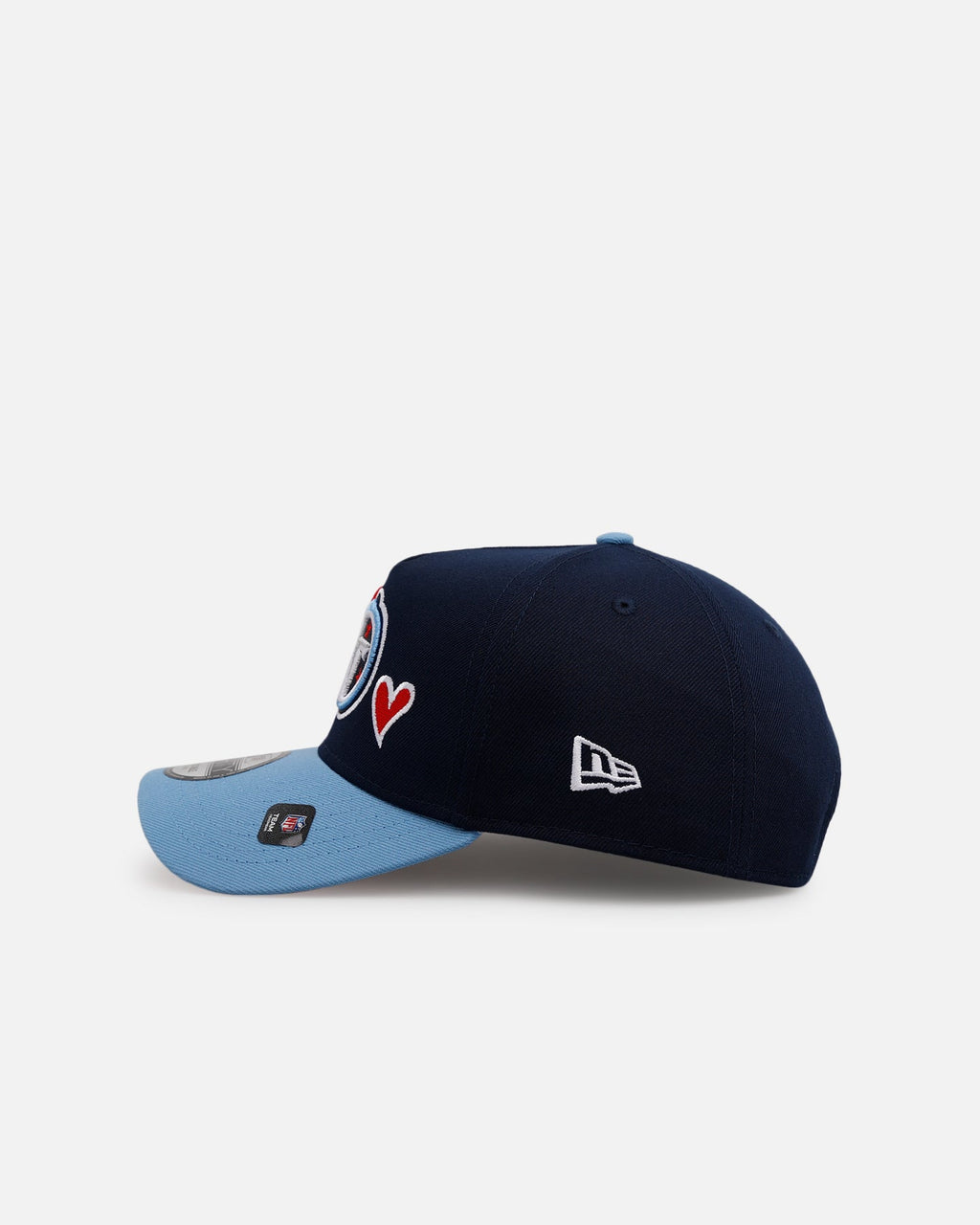 New Era Tennessee Titans 'Team Color Hearts' 9FORTY A-Frame Snapback Official Team Color