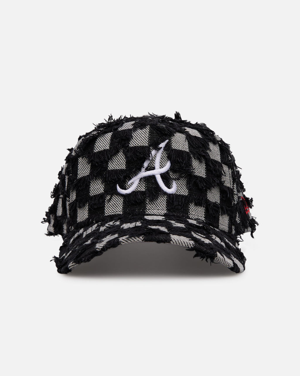 New Era Atlanta Braves 'Frayed Checkerboard' 9FORTY A-Frame Snapback Black/Grey