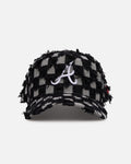 New Era Atlanta Braves 'Frayed Checkerboard' 9FORTY A-Frame Snapback Black/Grey