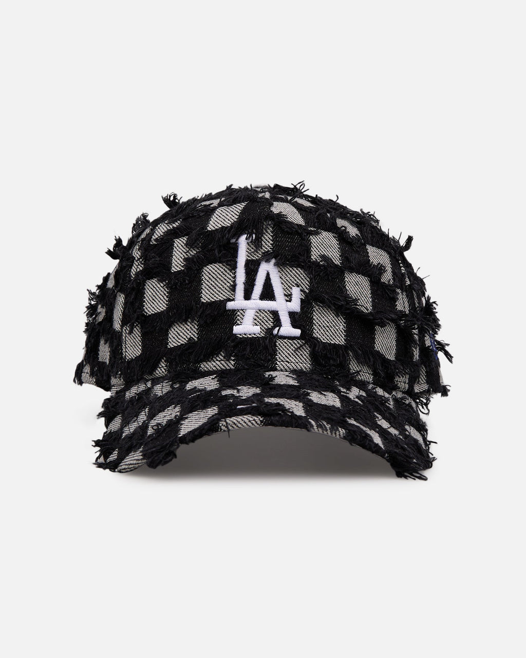New Era Los Angeles Dodgers 'Frayed Checkerboard' 9FORTY A-Frame Snapback Black/Grey