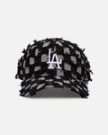 New Era Los Angeles Dodgers 'Frayed Checkerboard' 9FORTY A-Frame Snapback Black/Grey