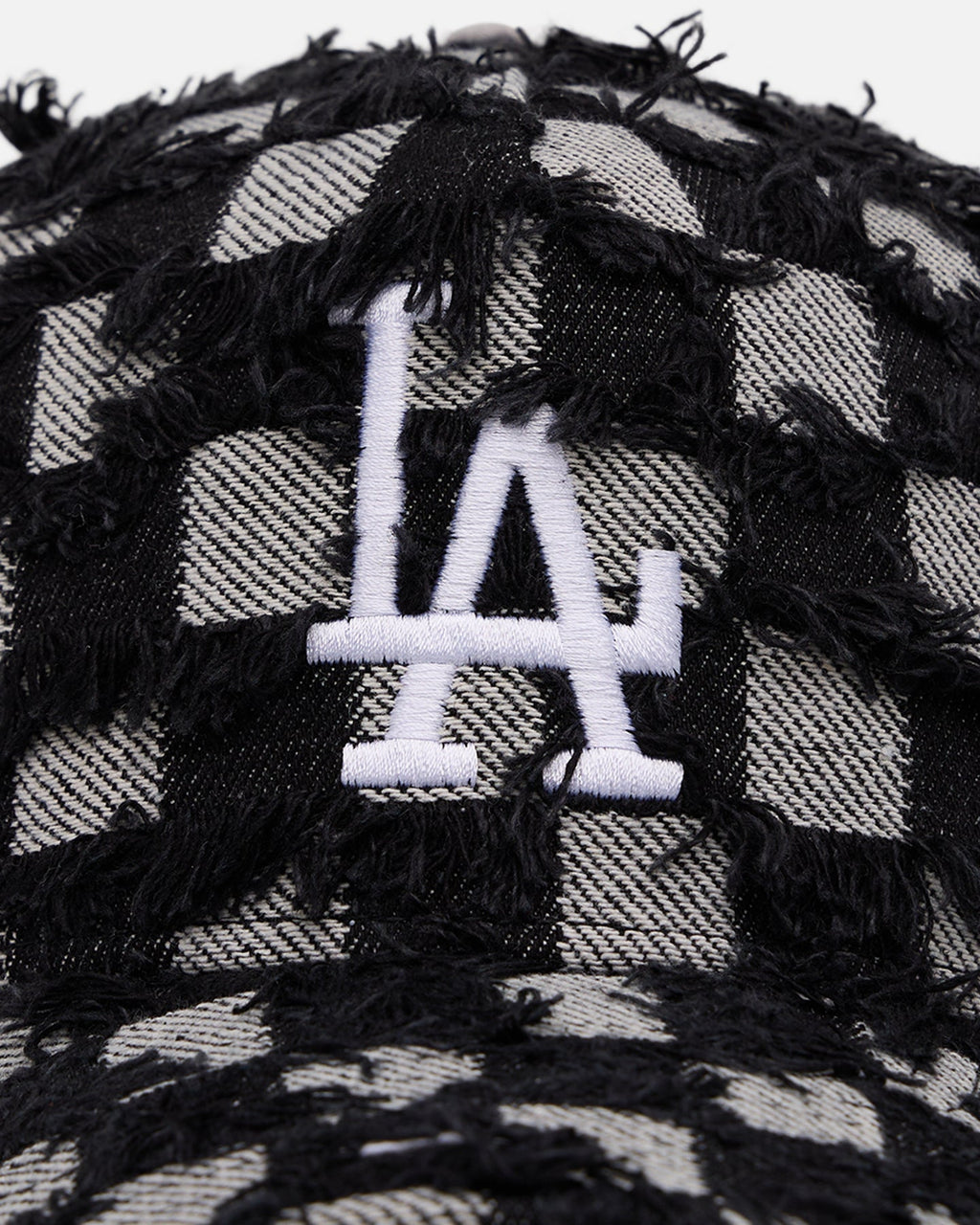 New Era Los Angeles Dodgers 'Frayed Checkerboard' 9FORTY A-Frame Snapback Black/Grey