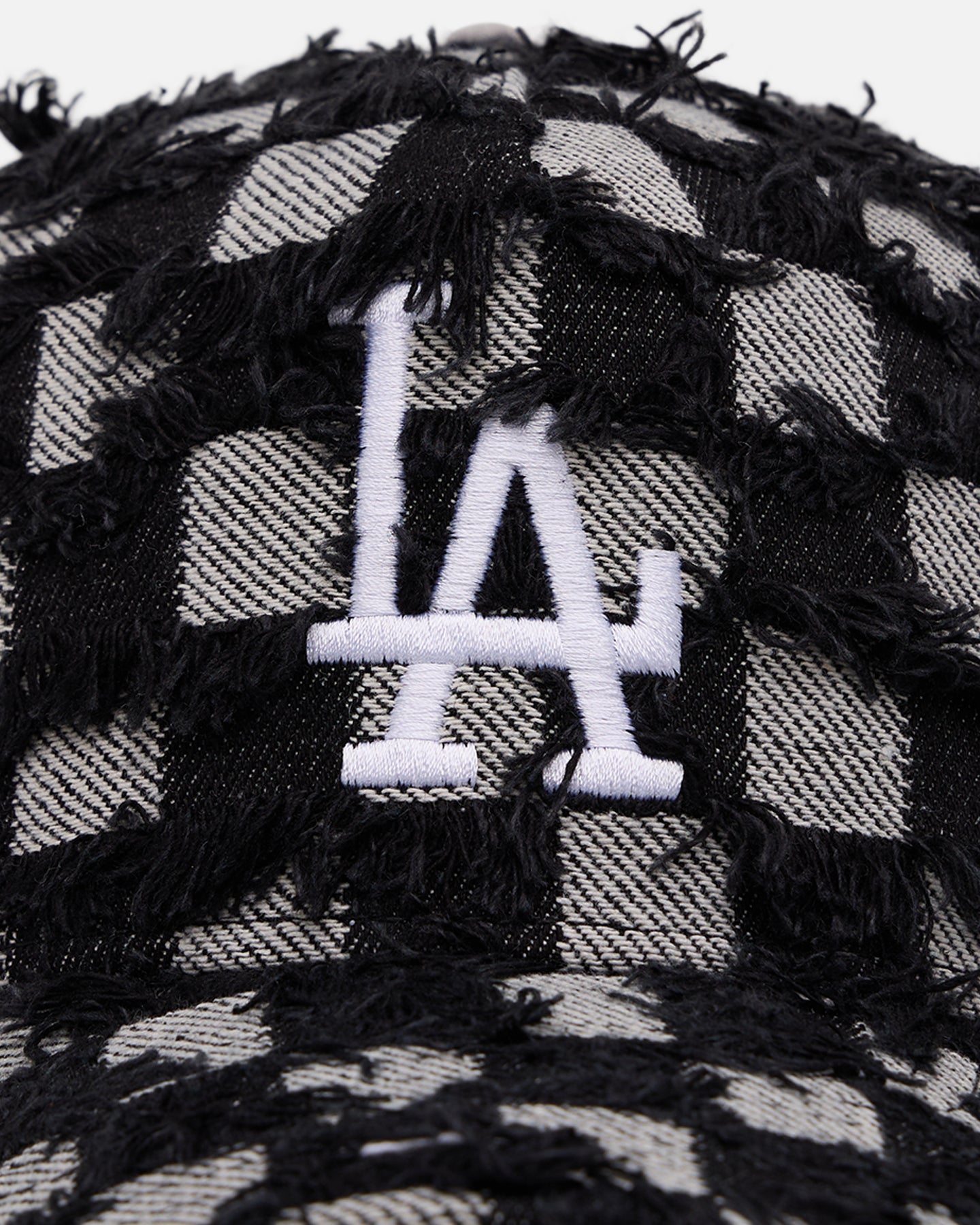 New Era Los Angeles Dodgers 'Frayed Checkerboard' 9FORTY A-Frame Snapback Black/Grey