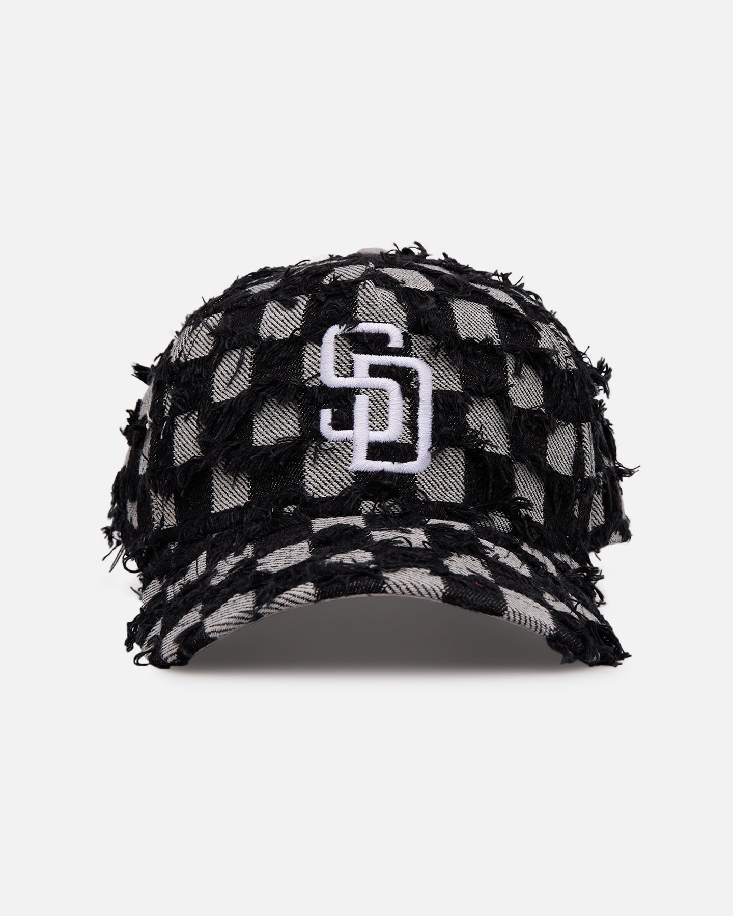 New Era San Diego Padres 'Frayed Checkerboard' 9FORTY A-Frame Snapback Black/Grey