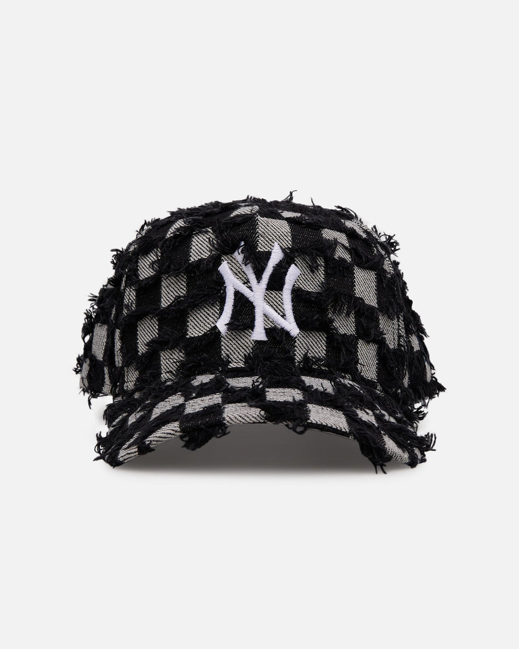 New Era New York Yankees 'Frayed Checkerboard' 9FORTY A-Frame Snapback Black/Grey
