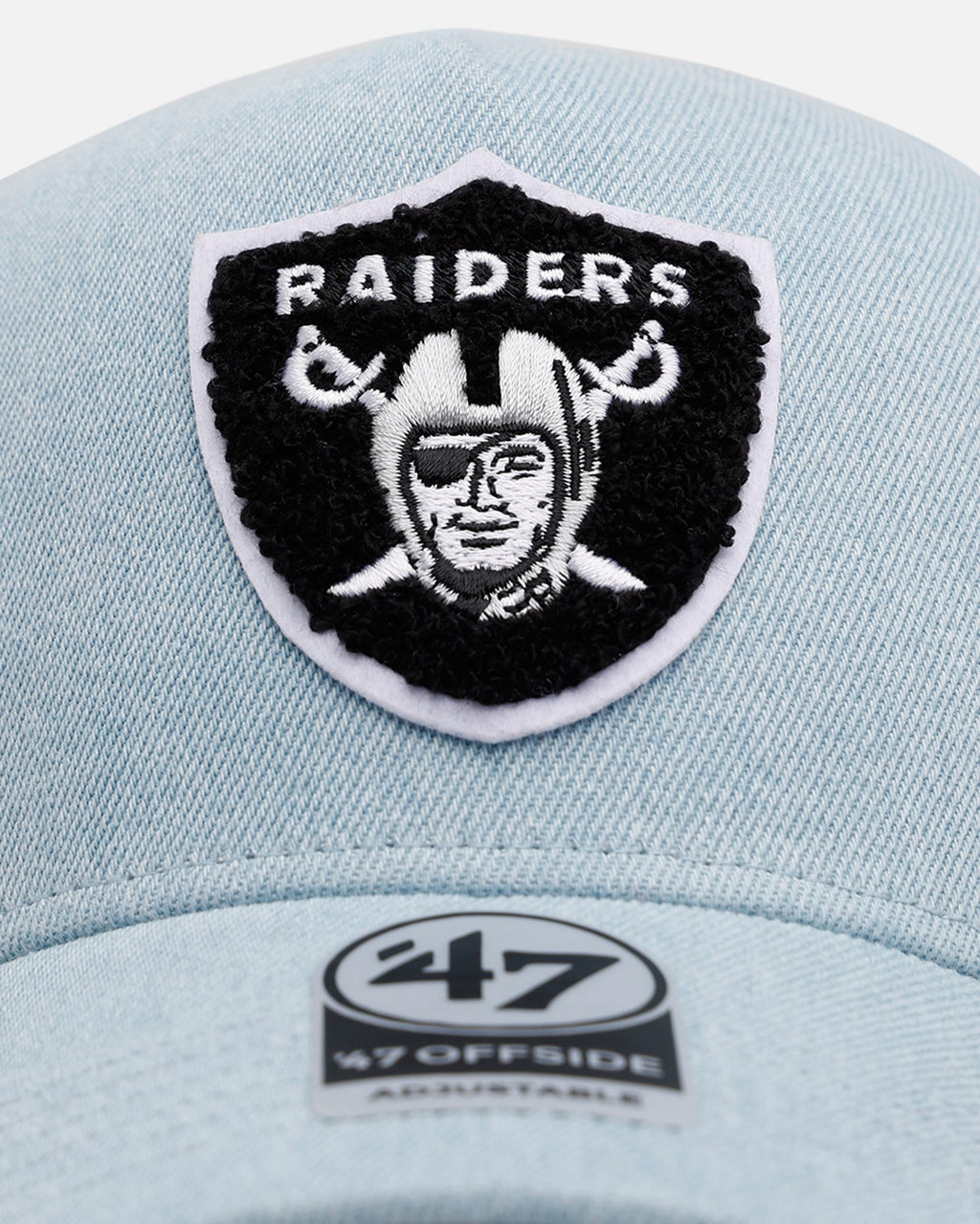 47 Brand Las Vegas Raiders 'Denim Chenille' 47 Offside Strapback Denim