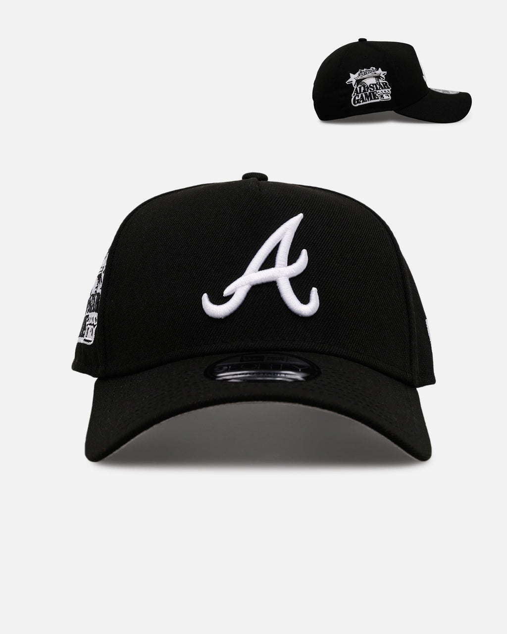 New Era Atlanta Braves 'Black And White' 9FORTY A-Frame Snapback Black/White