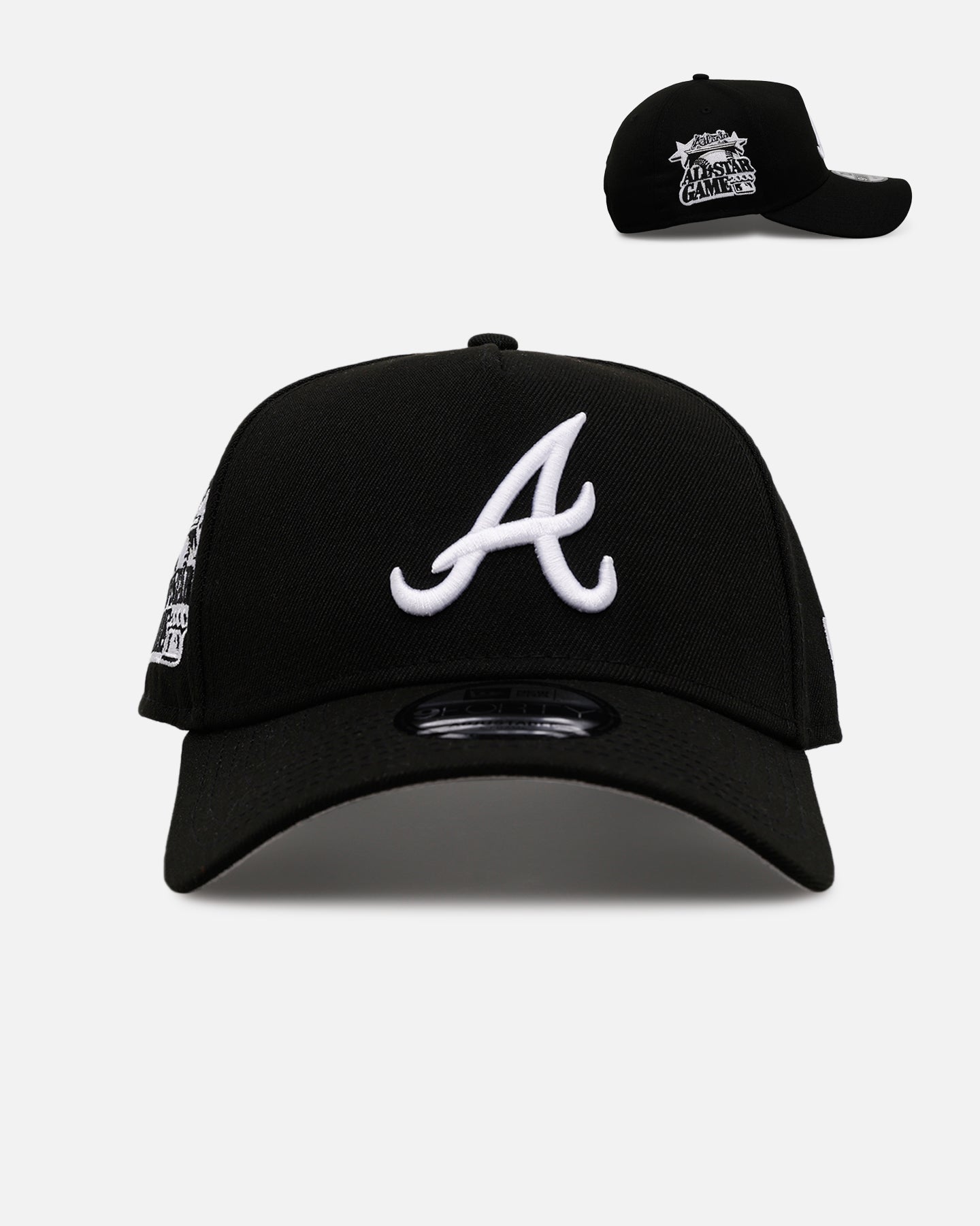 New Era Atlanta Braves 'Black And White' 9FORTY A-Frame Snapback Black/White