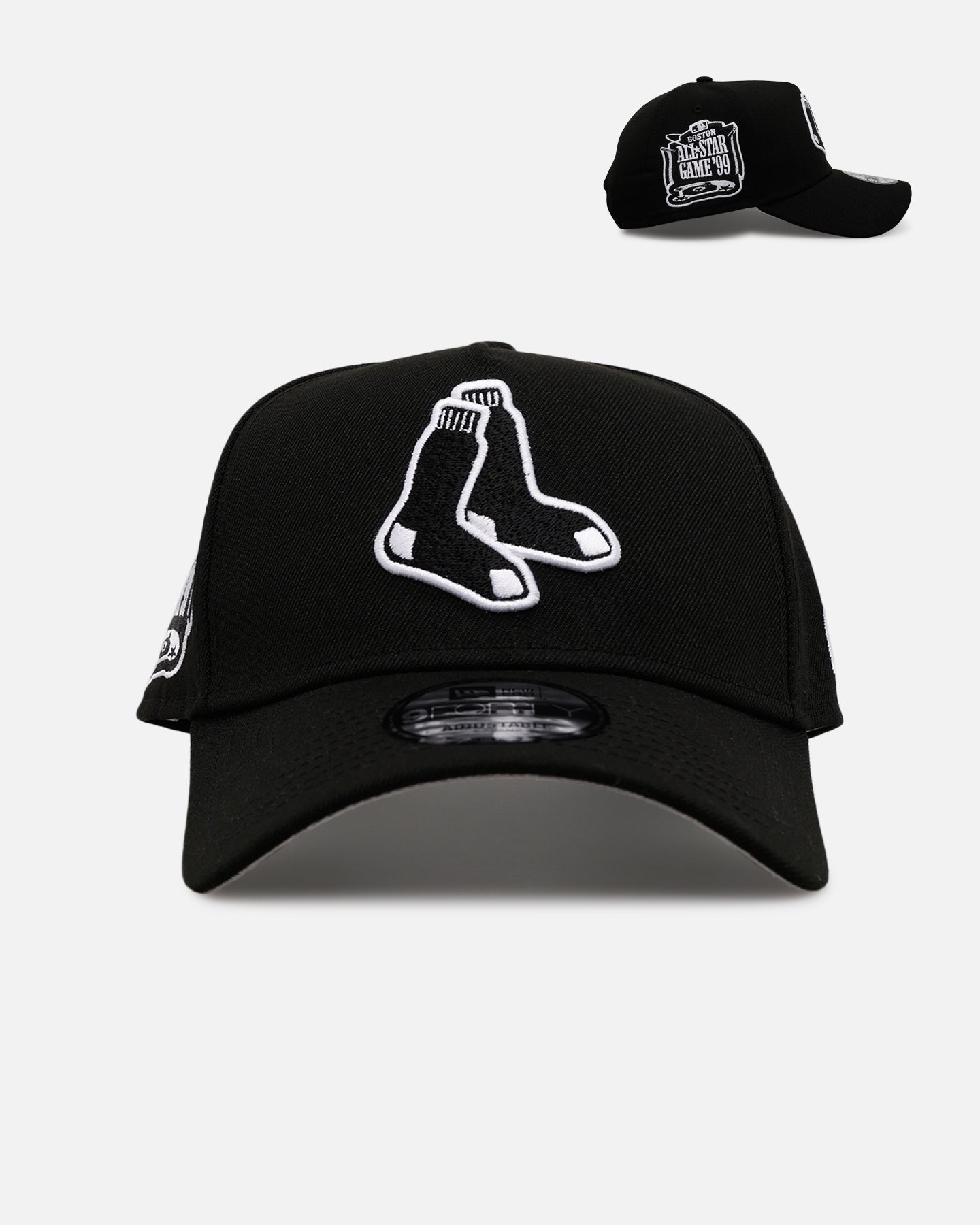 New Era Boston Red Sox 'Black And White' 9FORTY A-Frame Snapback Black/White