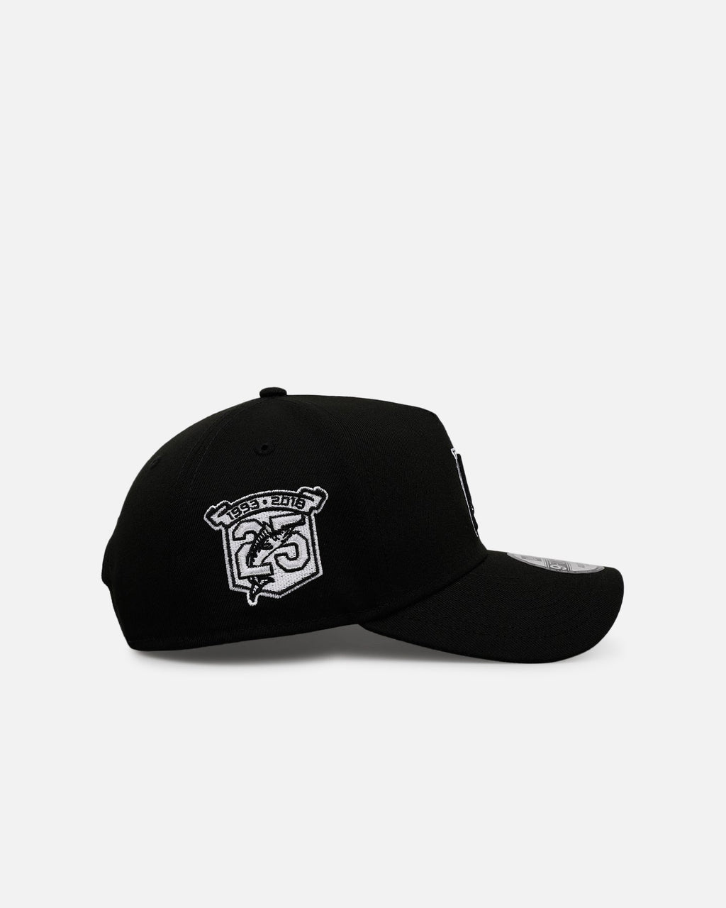 New Era Florida Marlins 'Black And White' 9FORTY A-Frame Snapback Black/White