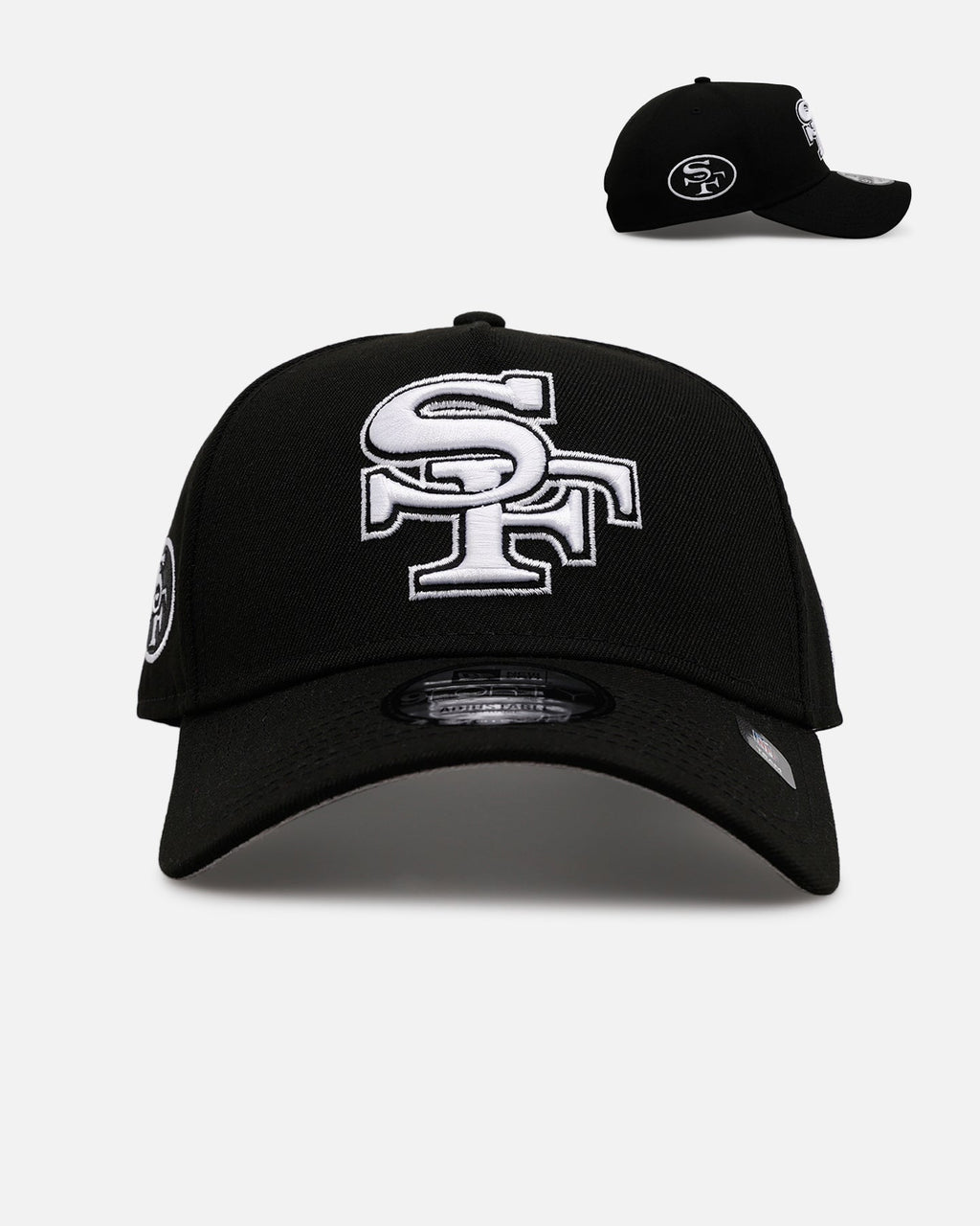 New Era San Francisco 49ers 'Black And White' 9FORTY A-Frame Snapback Black/White