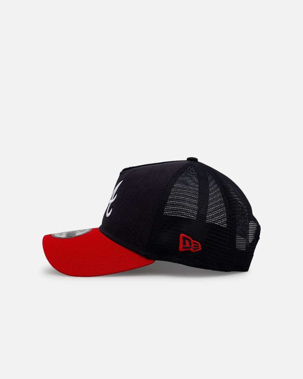 New Era Atlanta Braves 'Washed Truckers' 9FORTY A-Frame Trucker Snapback Official Team Color