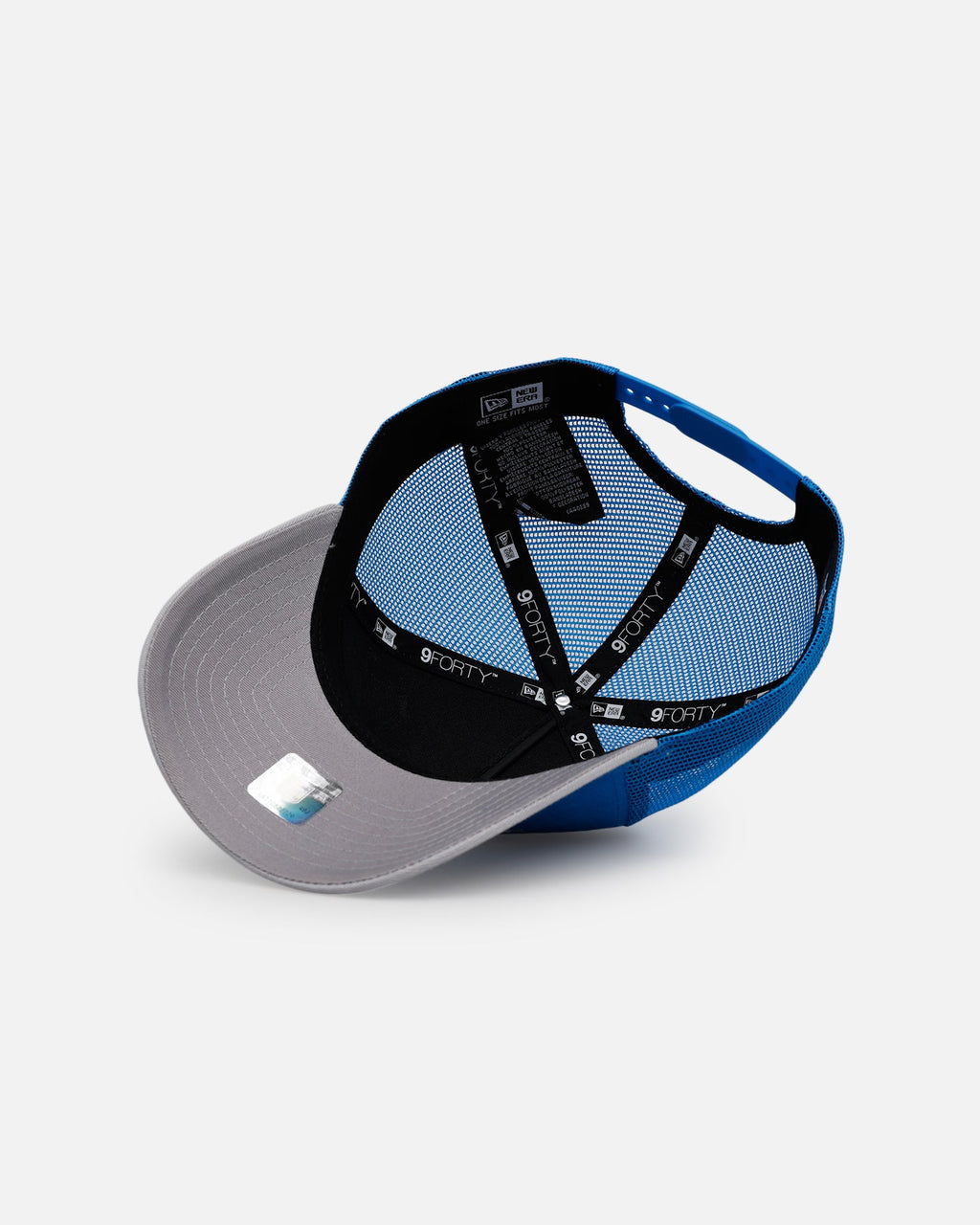 New Era Detroit Lions 'Washed Truckers' 9FORTY A-Frame Trucker Snapback Official Team Color