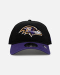 New Era Baltimore Ravens 'Washed Truckers' 9FORTY A-Frame Trucker Snapback Official Team Color
