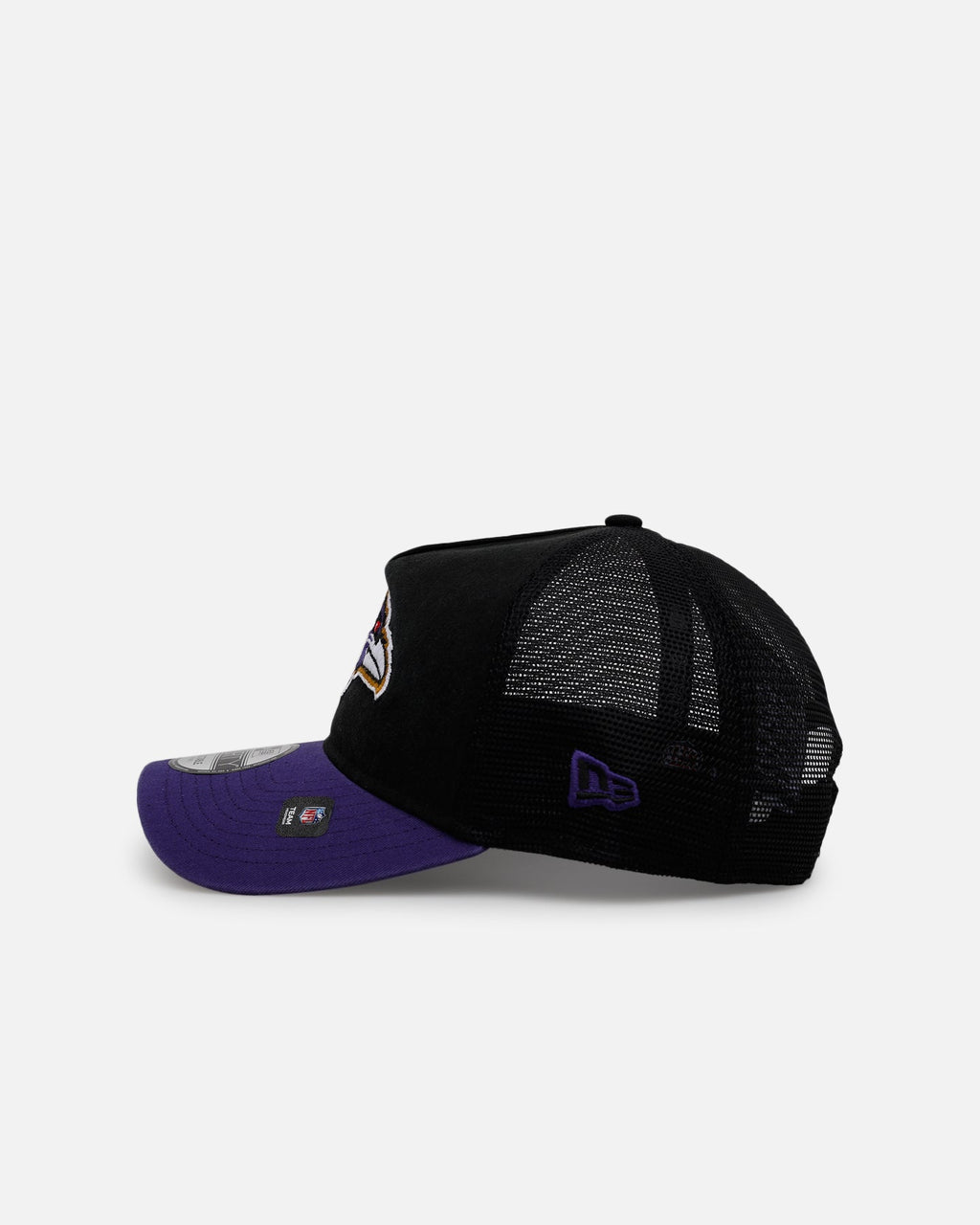 New Era Baltimore Ravens 'Washed Truckers' 9FORTY A-Frame Trucker Snapback Official Team Color