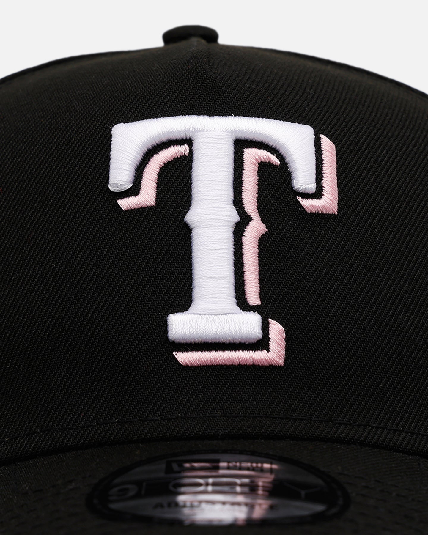 New Era Texas Rangers 'Black And Pink' 9FORTY A-Frame Snapback Black/Pink