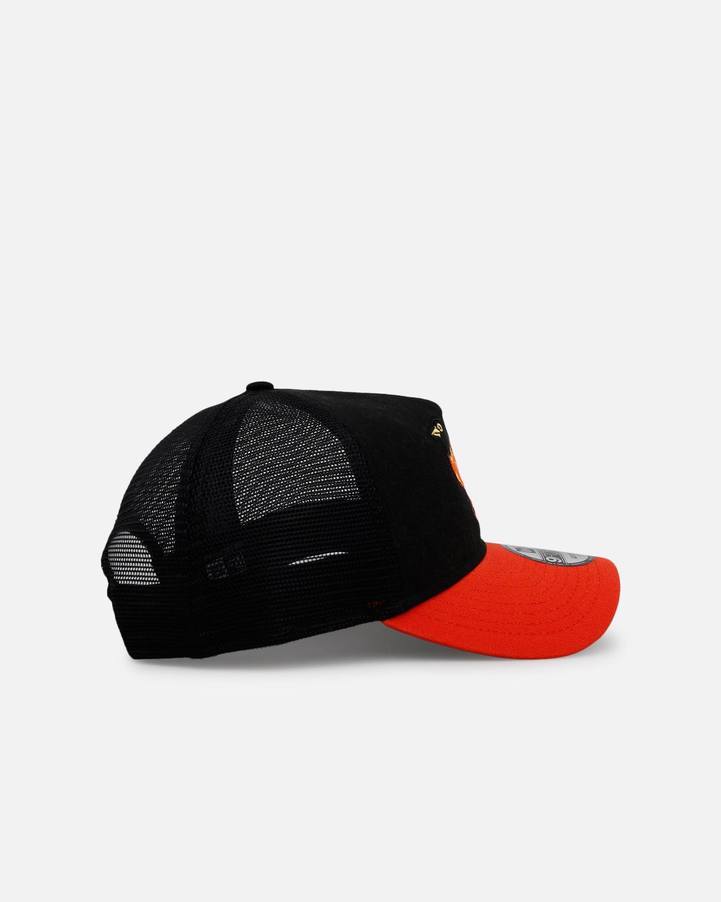 New Era Baltimore Orioles 'Washed Truckers' 9FORTY A-Frame Trucker Snapback Official Team Color