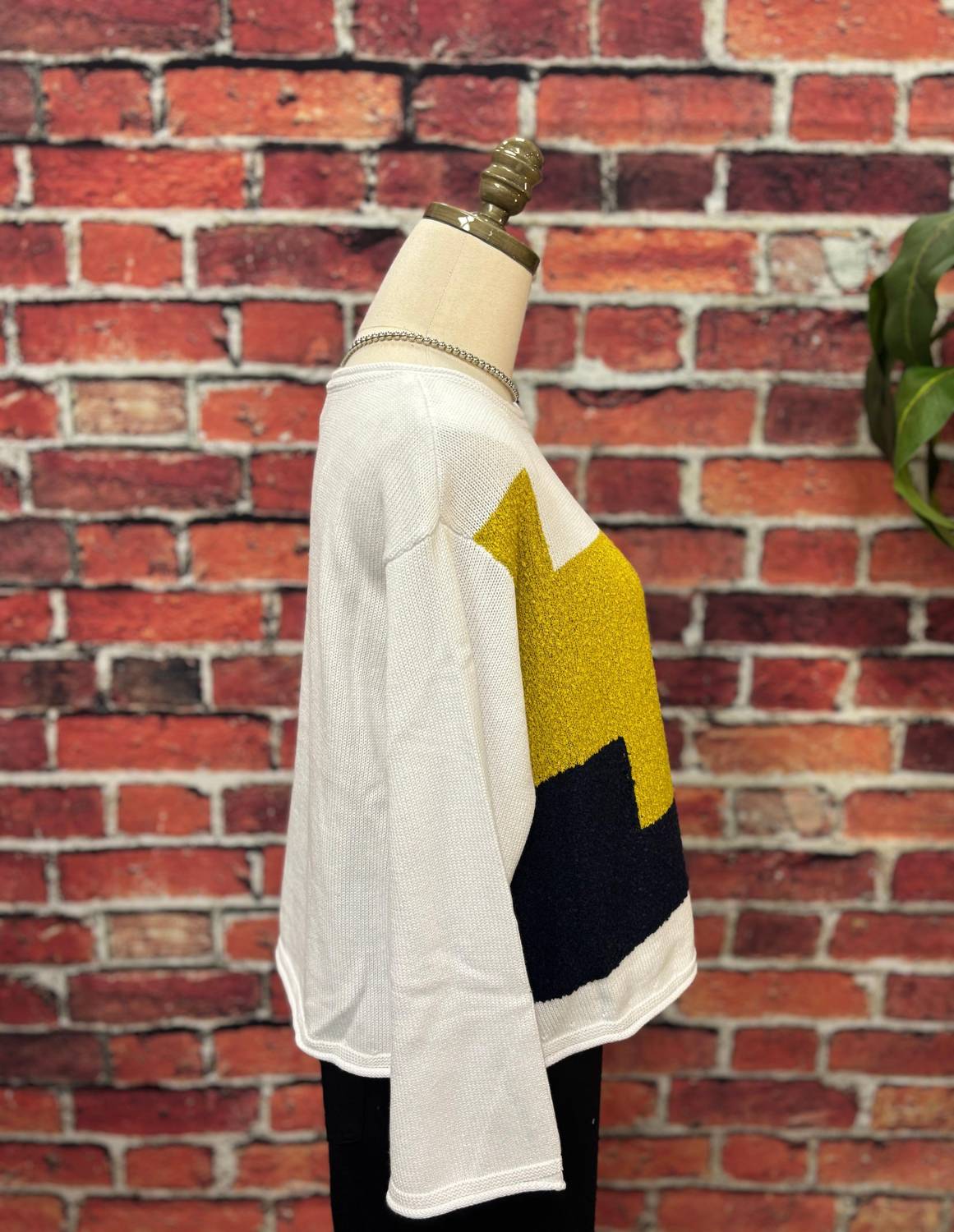 Olivia By Habitat - Women's Modern Colorblock Knit Sweater