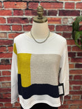 Olivia By Habitat - Women's Modern Colorblock Knit Sweater
