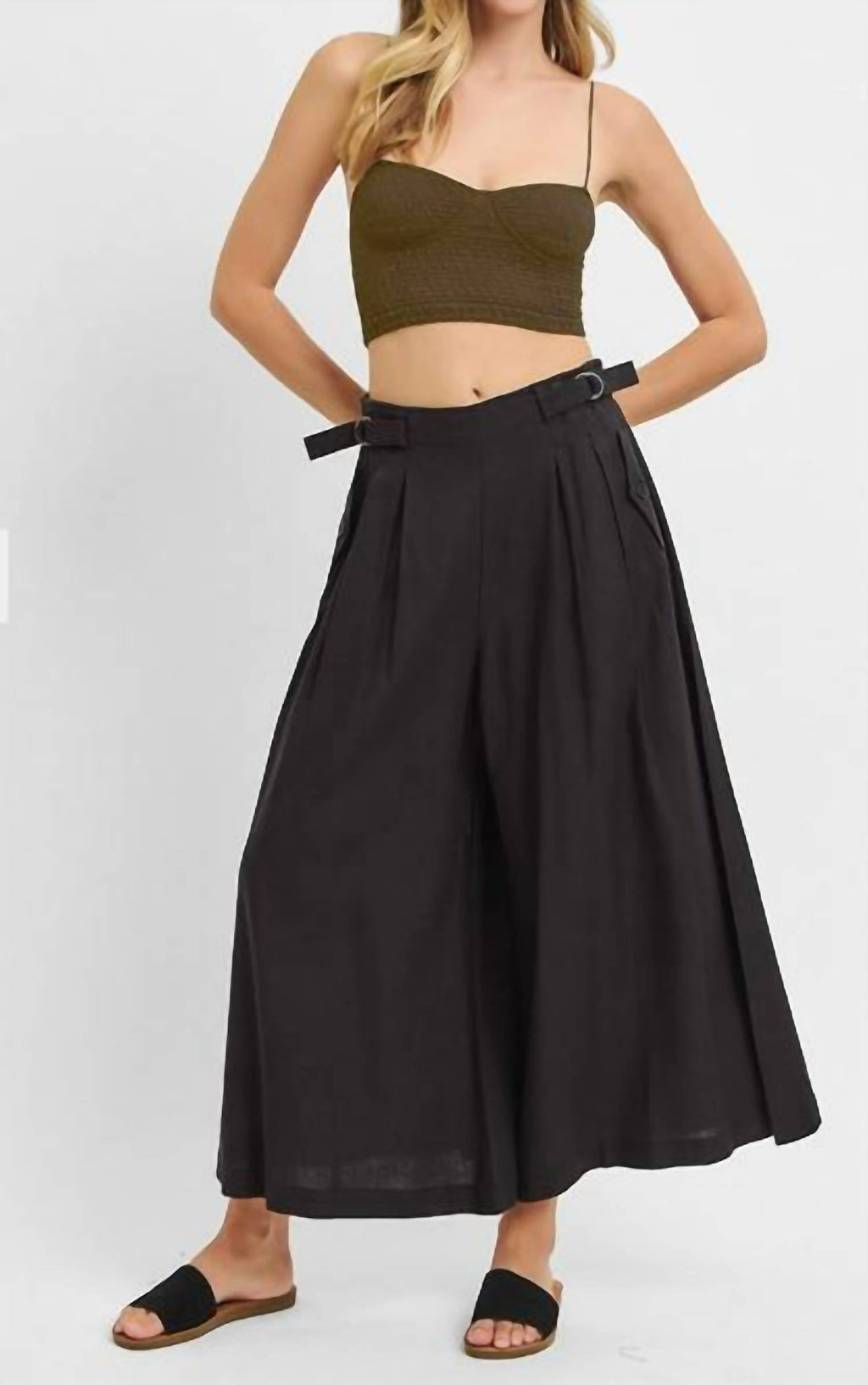 Risen - Wide Leg Linen Pants