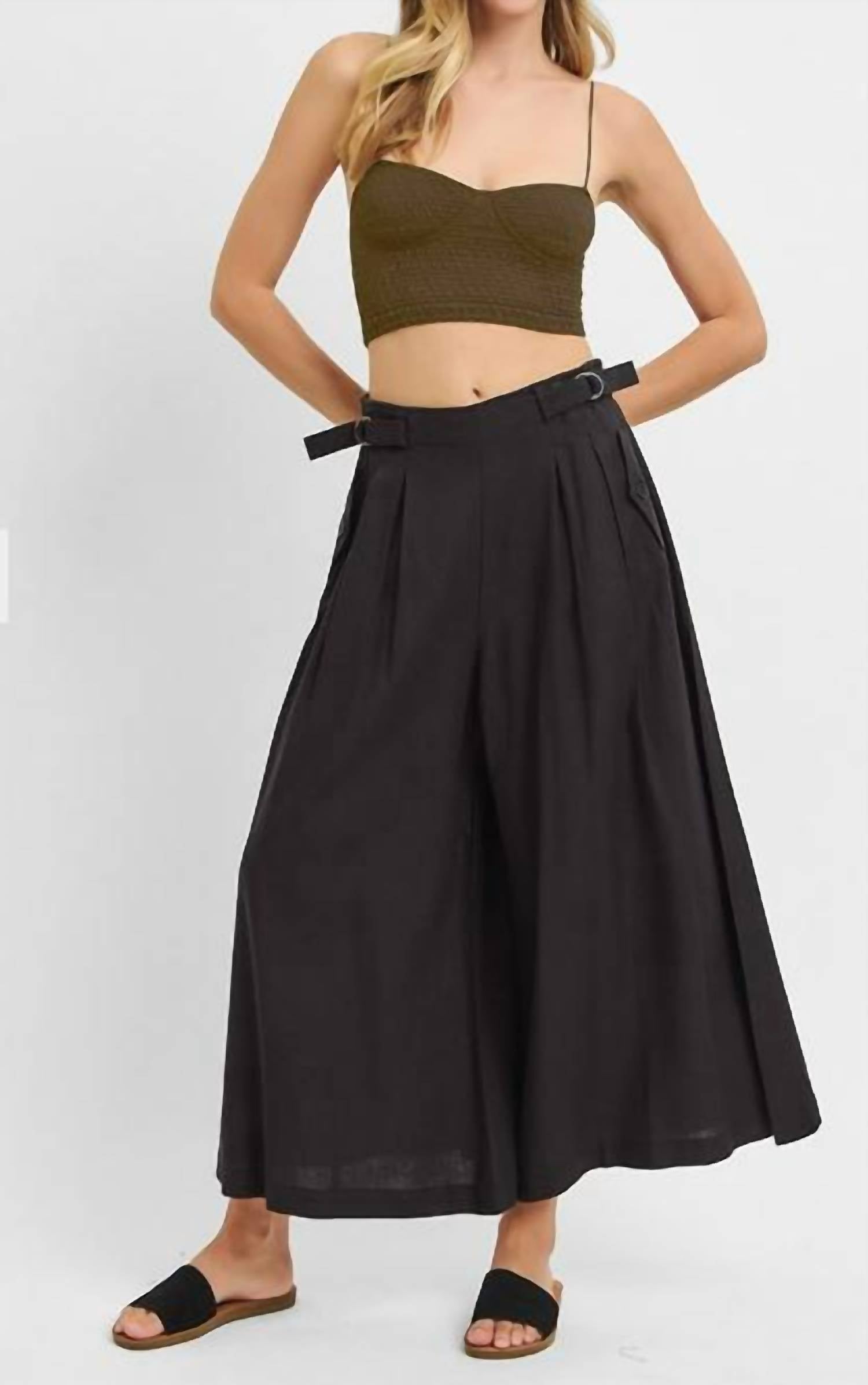 Risen - Wide Leg Linen Pants