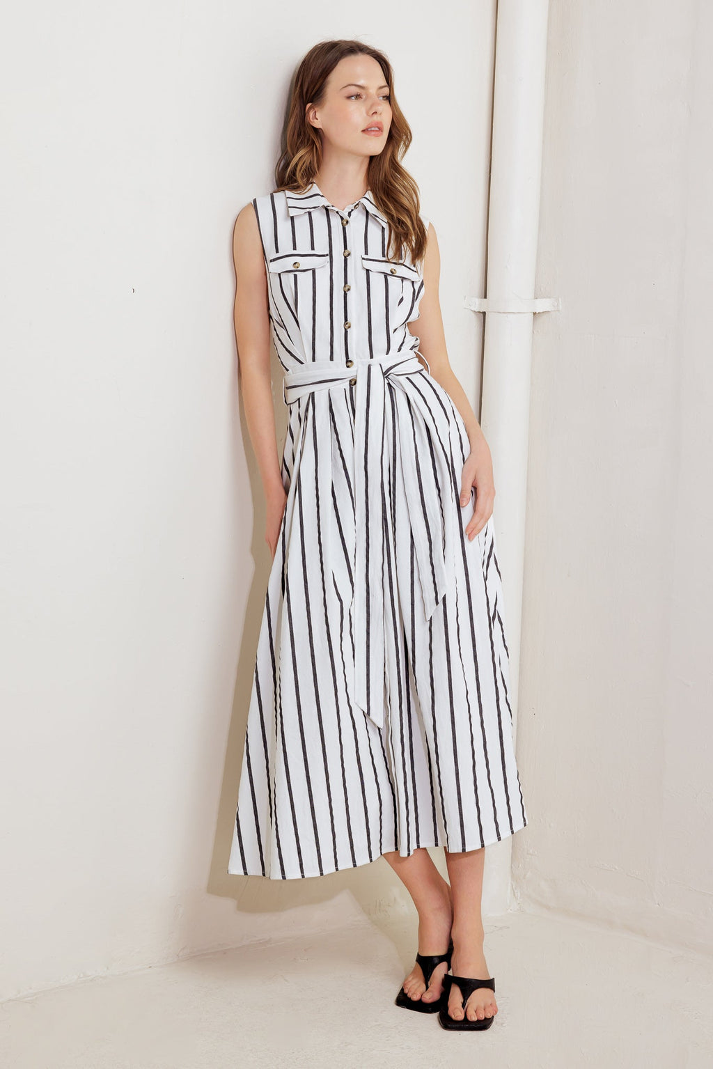 LEXINGTON STRIPE MIDI DRESS - FINAL SALE