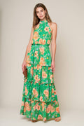 CHARITY HALTER MAXI DRESS