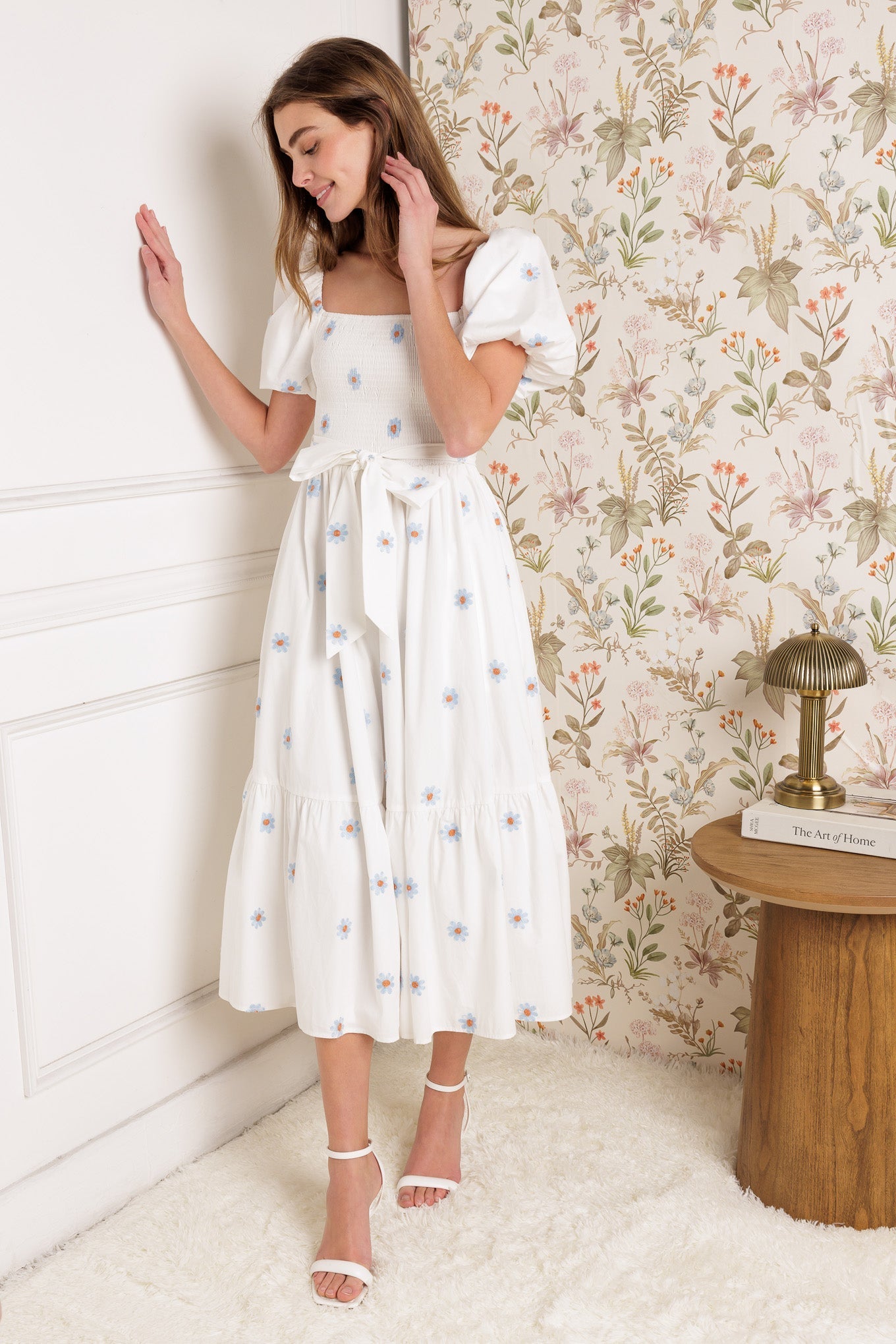 SUNNYSIDE LANE - EMBROIDERED MIDI DRESS - FINAL SALE