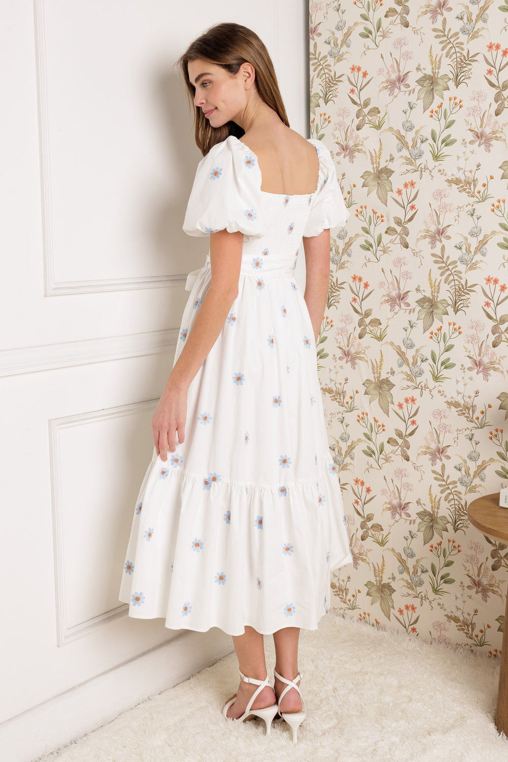 SUNNYSIDE LANE - EMBROIDERED MIDI DRESS - FINAL SALE