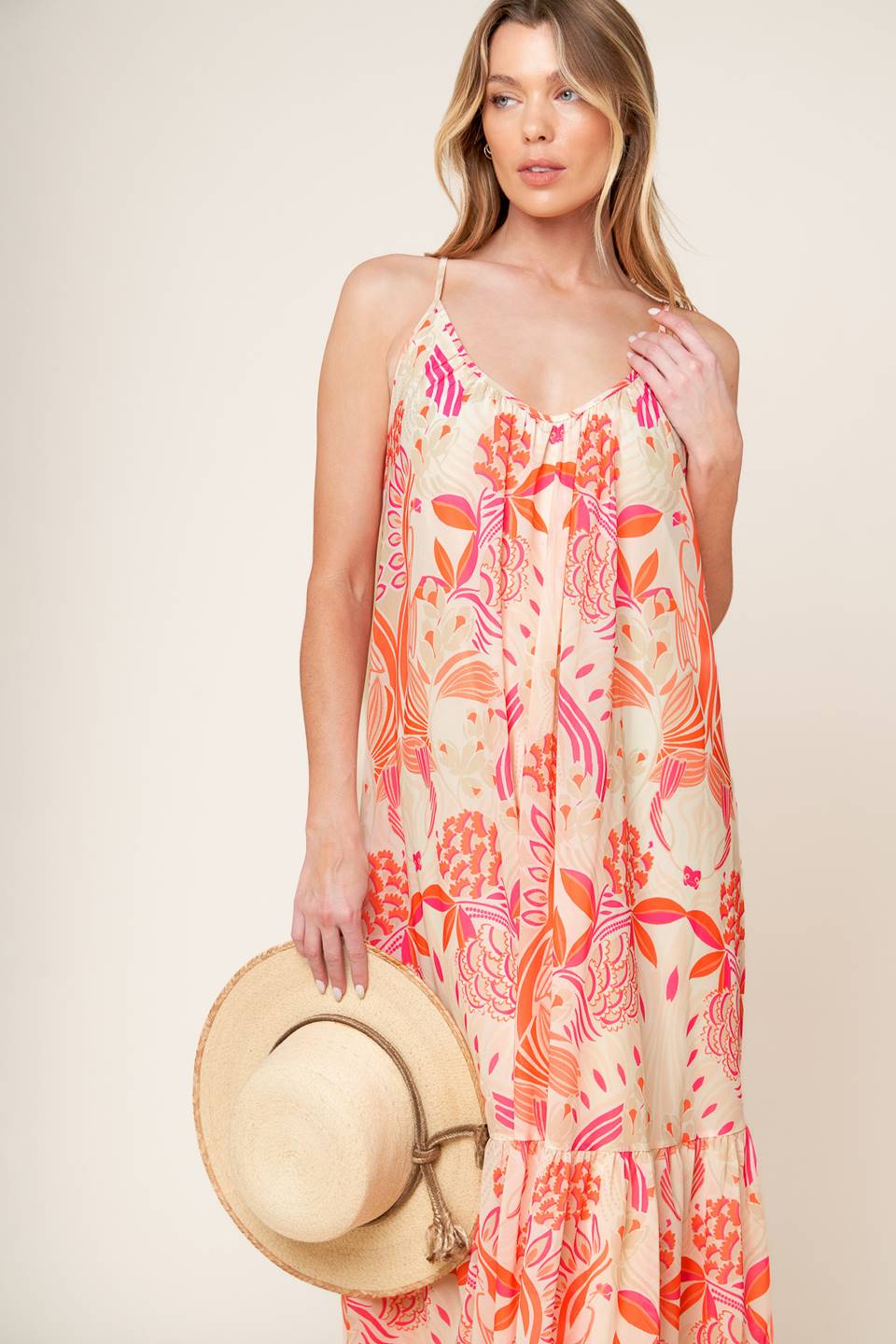 SECRET GARDEN MAXI DRESS - PINK - FINAL SALE
