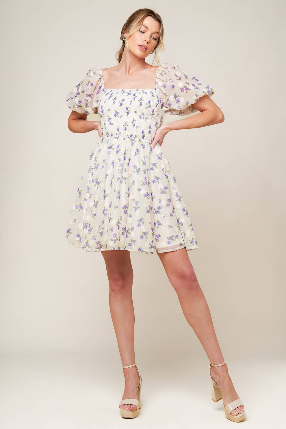 Size Small. MAKING CONNECTIONS MINI DRESS - CREAM - FINAL SALE