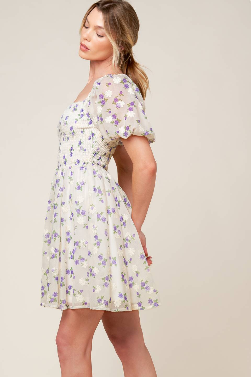 Size Small. MAKING CONNECTIONS MINI DRESS - CREAM - FINAL SALE