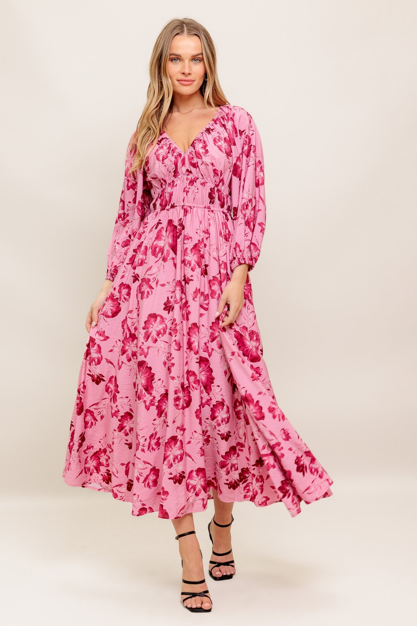 HONEY MIDI DRESS - MAUVE