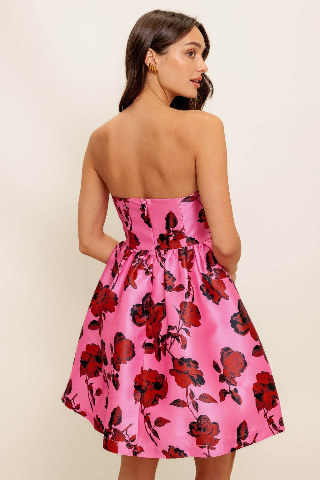 WAVERLY MINI DRESS - PINK FLORAL