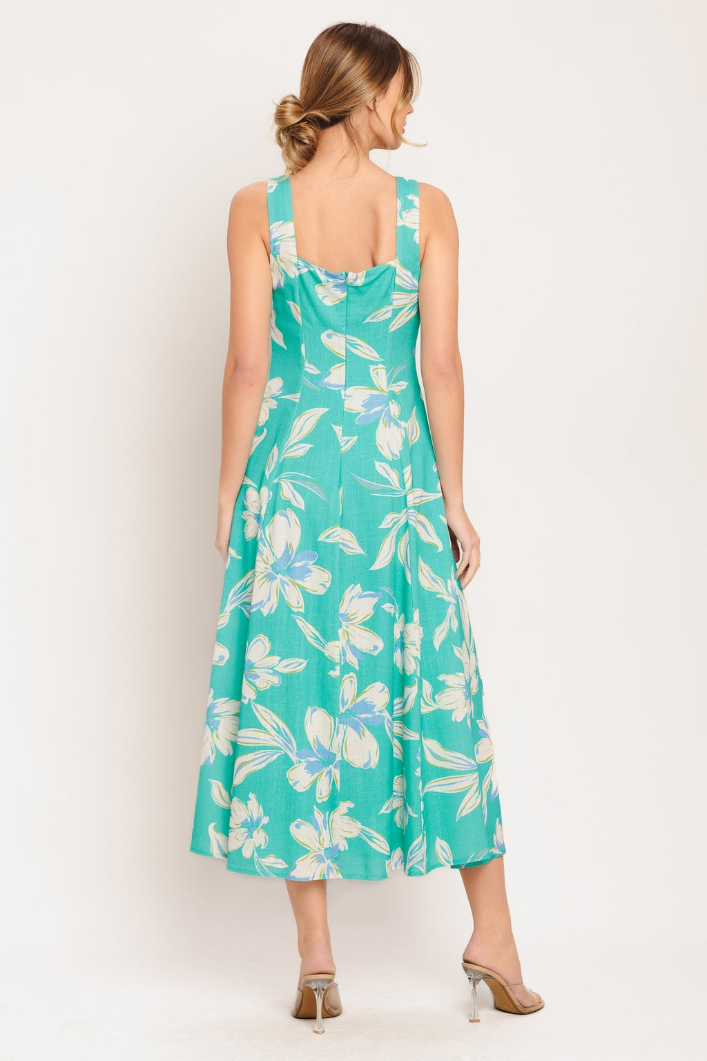 AQUA DAYDREAMS MIDI DRESS- FINAL SALE
