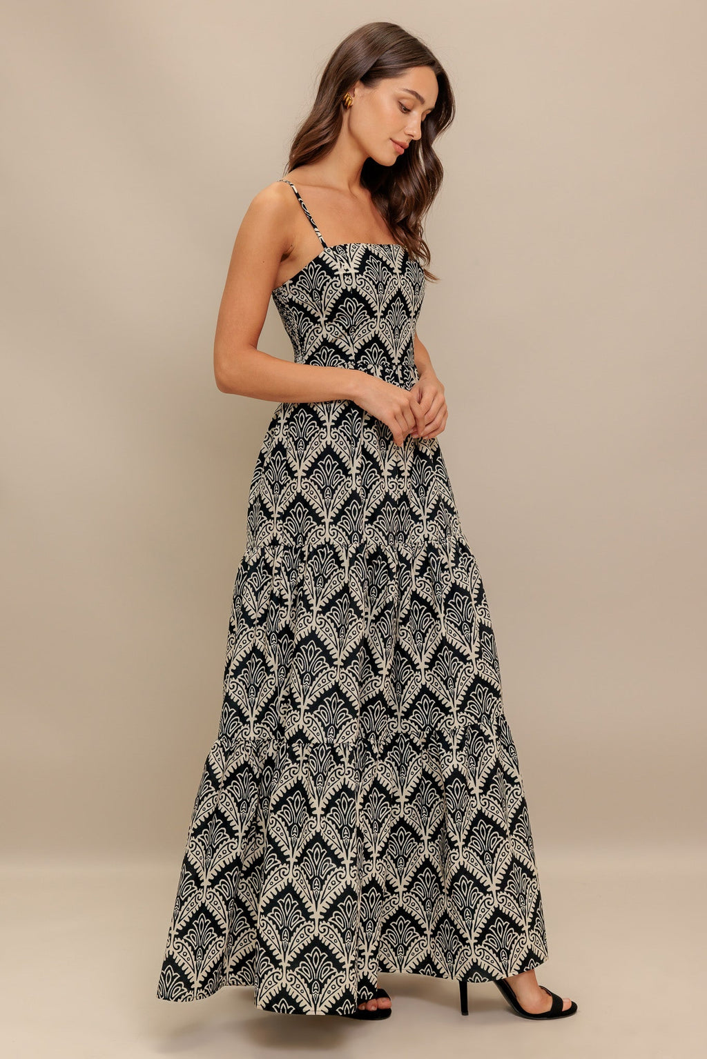 Hazelwood Garden Maxi Dress - Black & Ivory - FINAL SALE