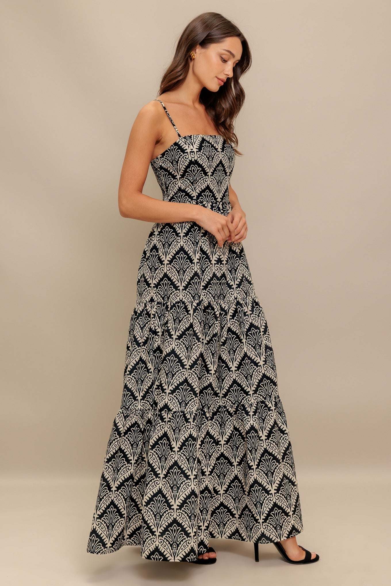 Hazelwood Garden Maxi Dress - Black & Ivory - FINAL SALE