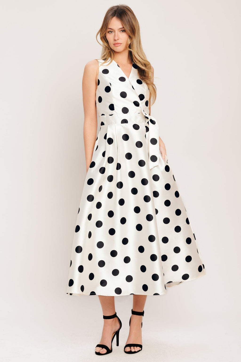 CAF¨¦ NOIR POLKA DOT MIDI DRESS