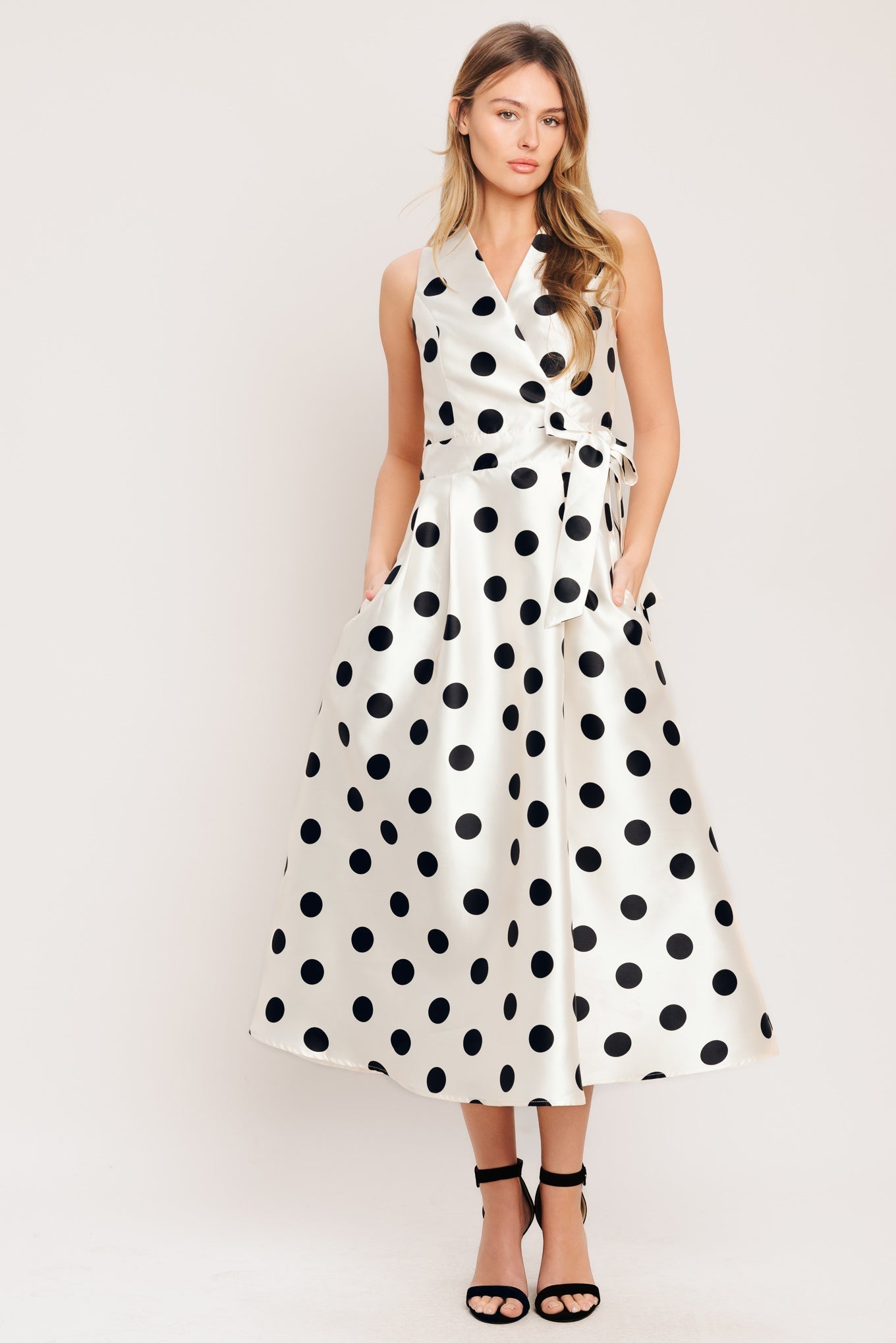 CAF¨¦ NOIR POLKA DOT MIDI DRESS - FINAL SALE
