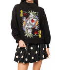 Queen Of Sparkles - New York City Queen Card Mock Neck Sweatshirt