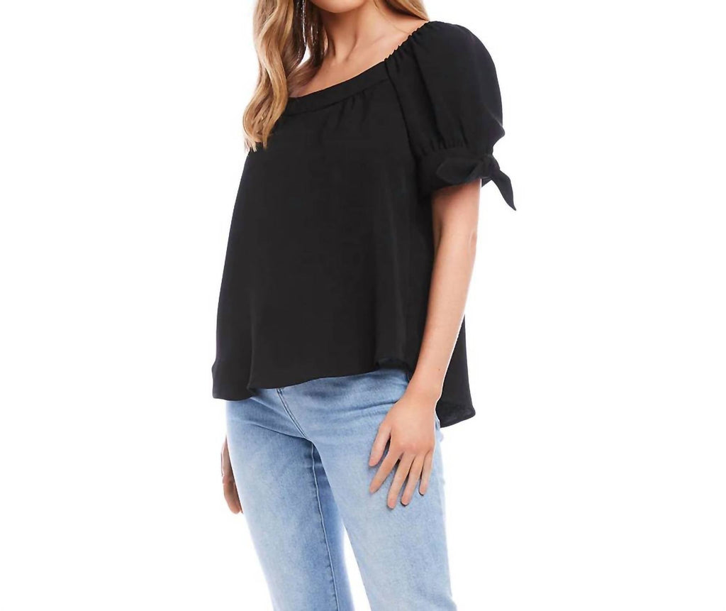 Karen Kane - Bree Square Neck With Sleeve Ties Top